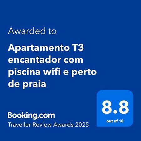 Apartamento T3 Encantador Com Piscina Wifi E Perto De Praia Santa Maria Exteriör bild